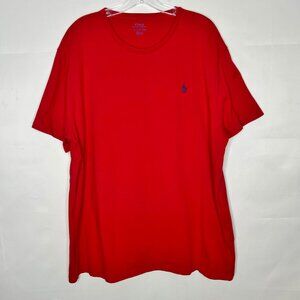 Polo Ralph Lauren Men’s T-Shirt sz XXL Red Cotton Short Sleeves Blue Pony Soft